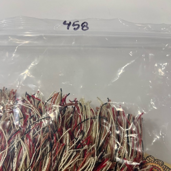 ✨Paisley Patterned Yellow Red and Orange scarf with fringe - Picture 9 of 9